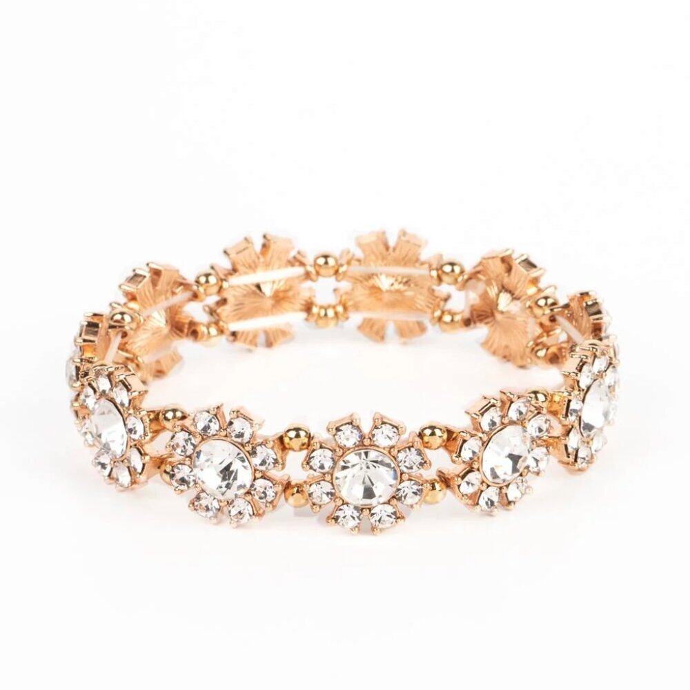 Paparazzi Jewelry Accessories - Premium Perennial - Gold Bracelet - Vintage - Picture 4 of 4